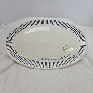 Hallmark Sharing Meals And Memories Serving Platter Navy Stripes Day Spring